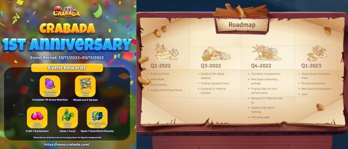 Crabada Roadmap and Anniversary Rewards