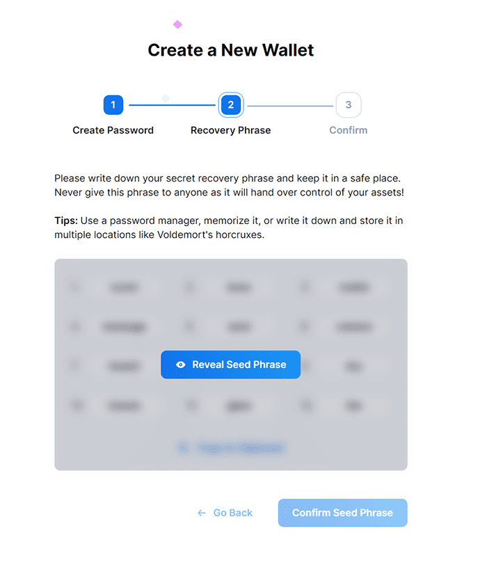 ronin wallet seed